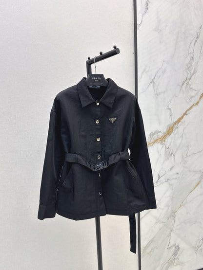 Pra New Shirt-style functional button jacket