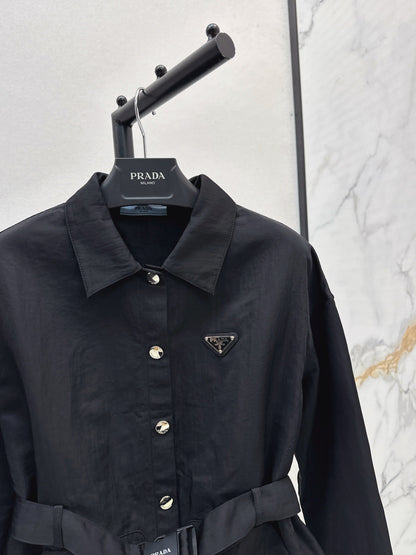Pra New Shirt-style functional button jacket