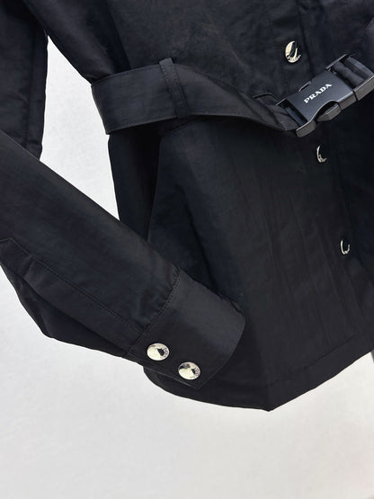 Pra New Shirt-style functional button jacket