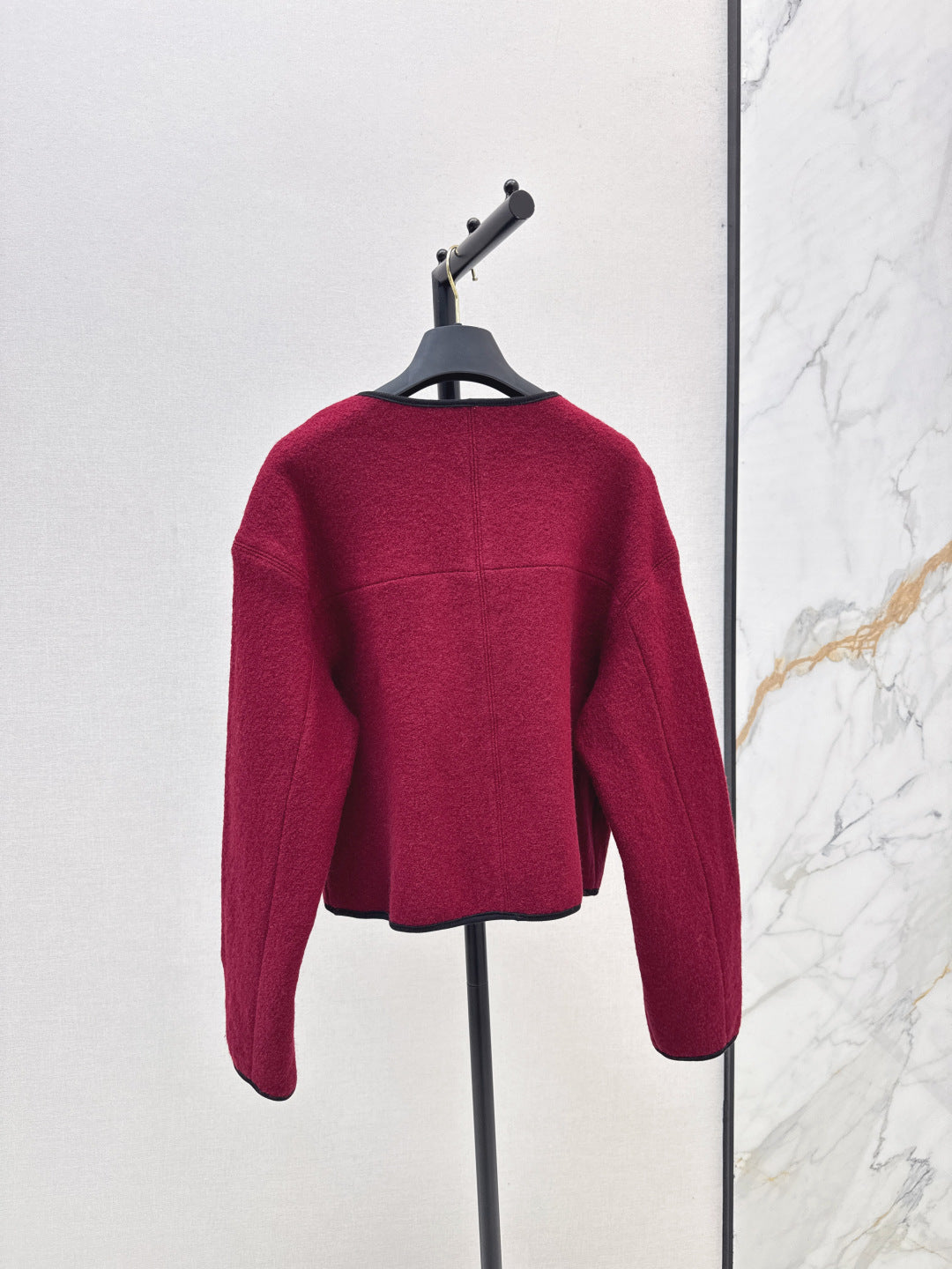 Louis  New Leather buttoned cape coat