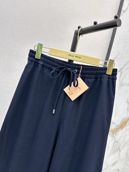 Miu New elastic waist trousers