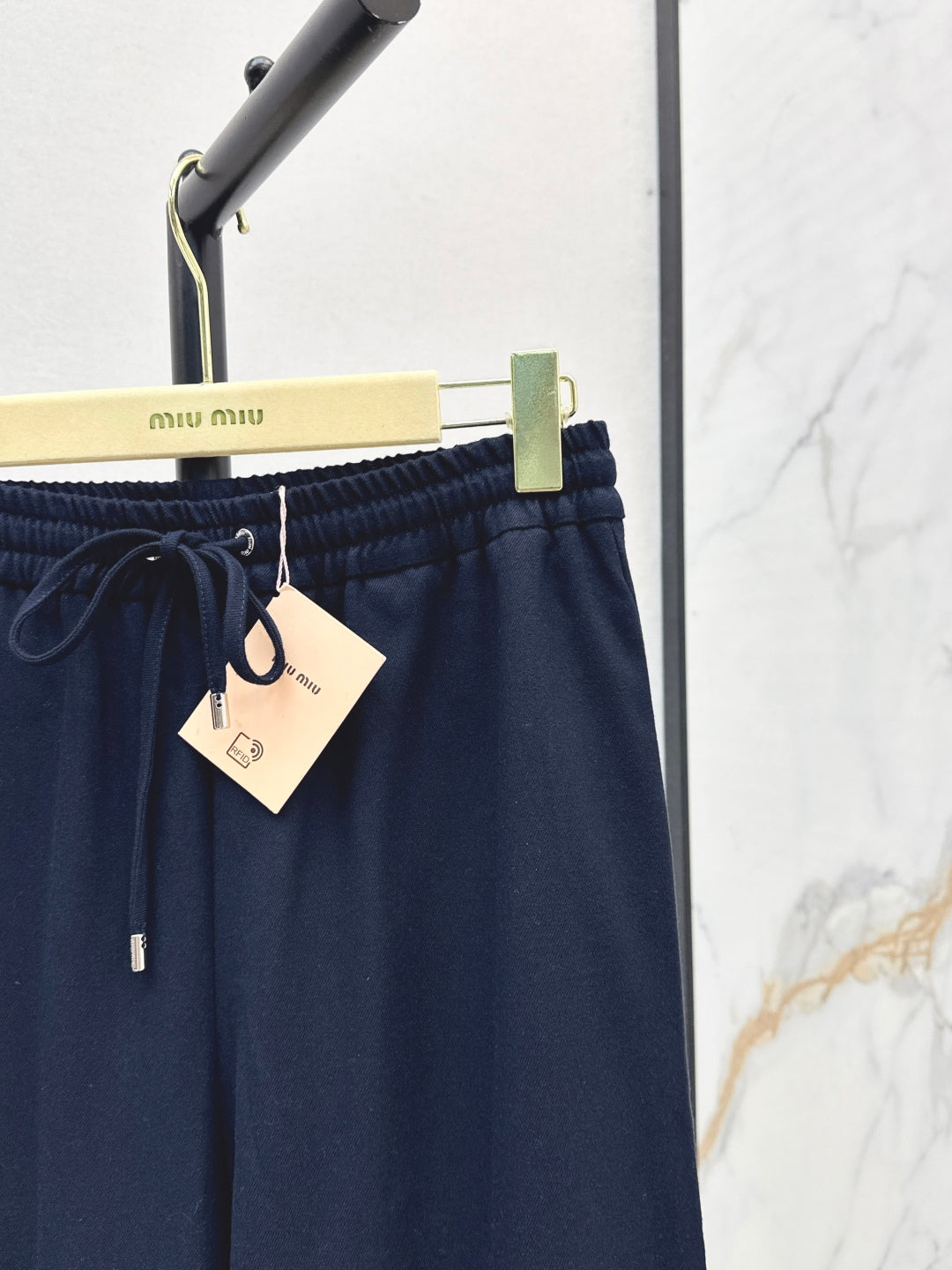 Miu New elastic waist trousers