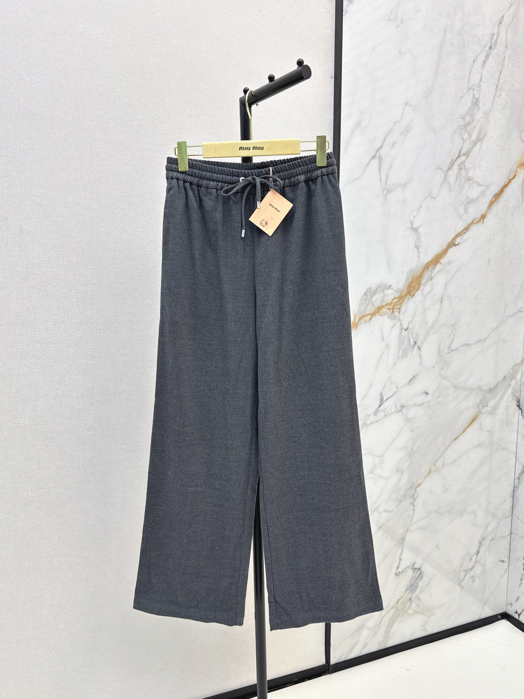 Miu New elastic waist trousers
