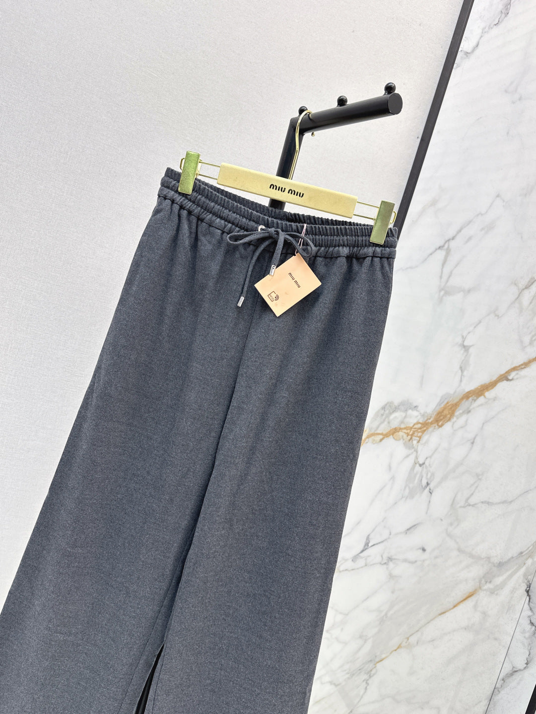 Miu New elastic waist trousers
