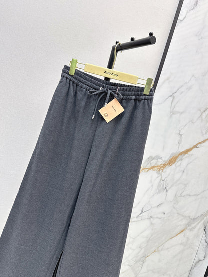 Miu New elastic waist trousers