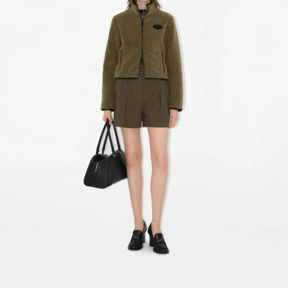 Bur New Teddy Bear Stand Collar Jacket