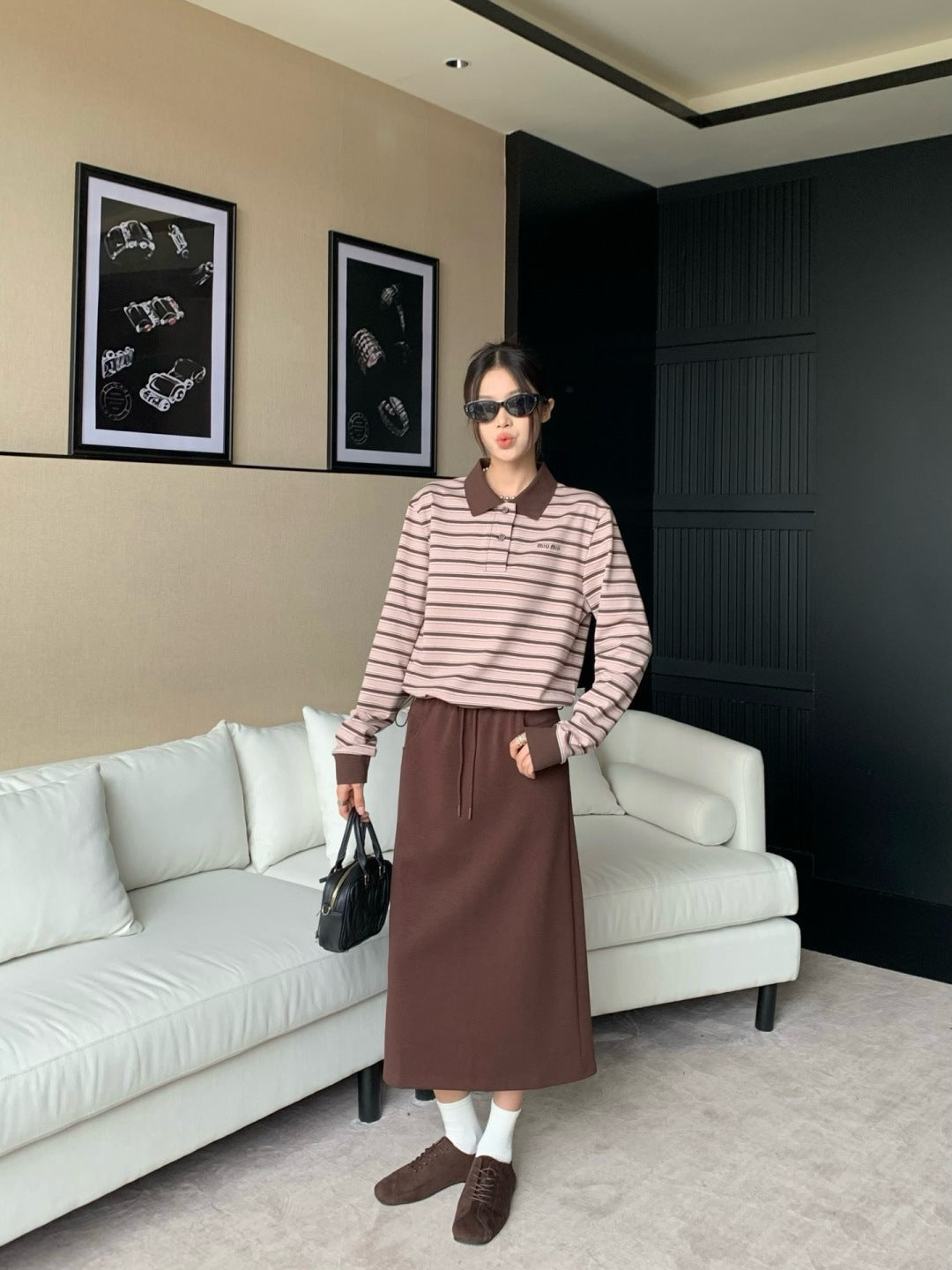 Miu New striped casual suit