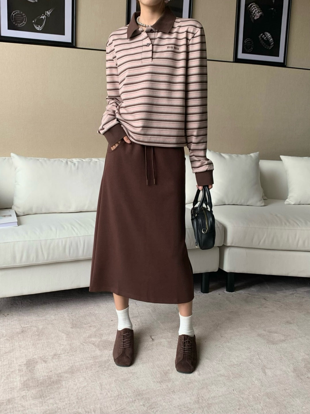 Miu New striped casual suit