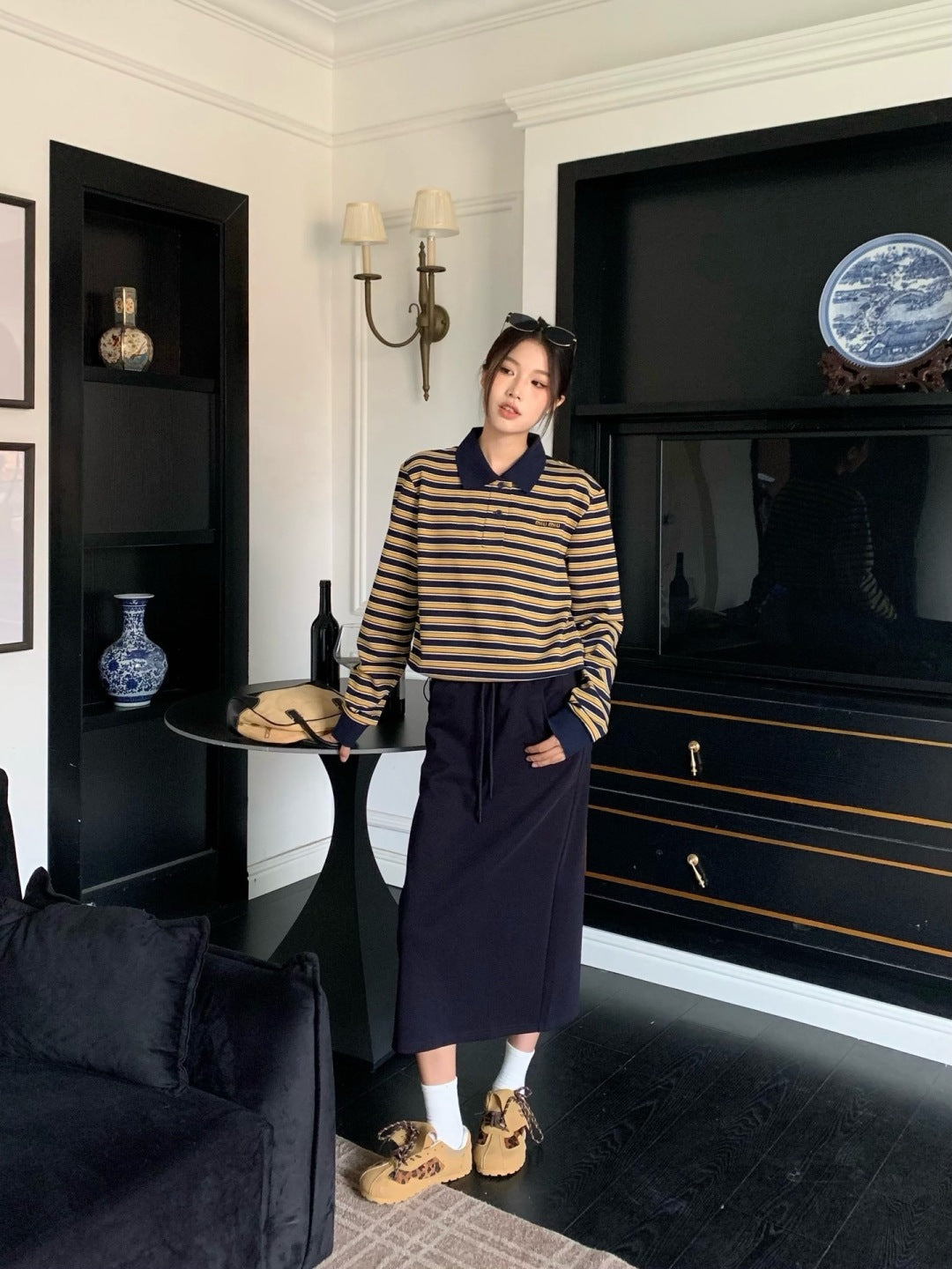 Miu New striped casual suit