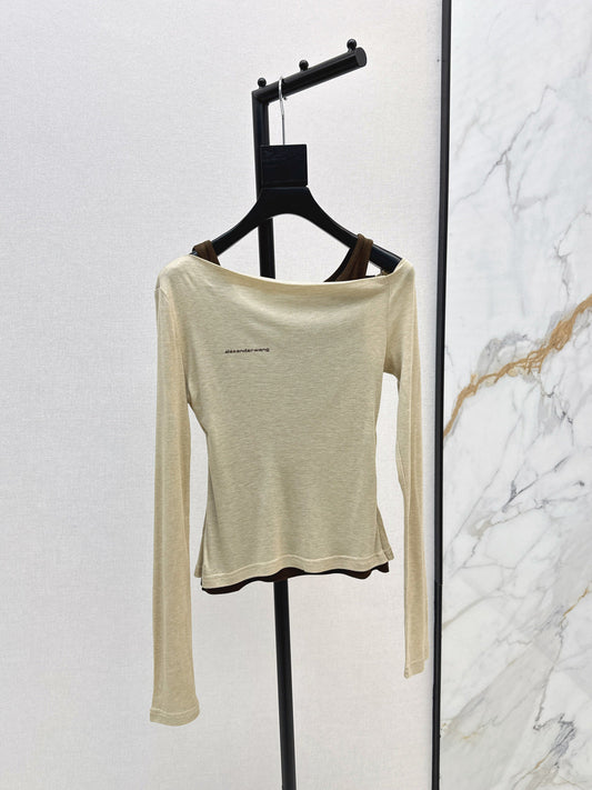 Miu New Fake two-piece design bottoming shirt