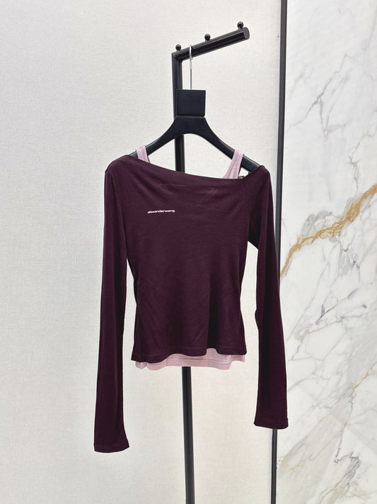 Miu New Fake two-piece design bottoming shirt