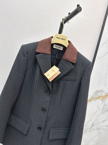 Miu New striped blazer