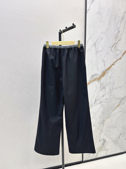 Miu New drawstring straight-leg pants