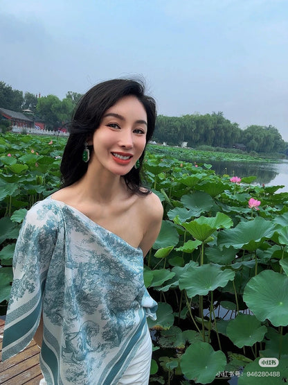 CD New Silk cape shawl