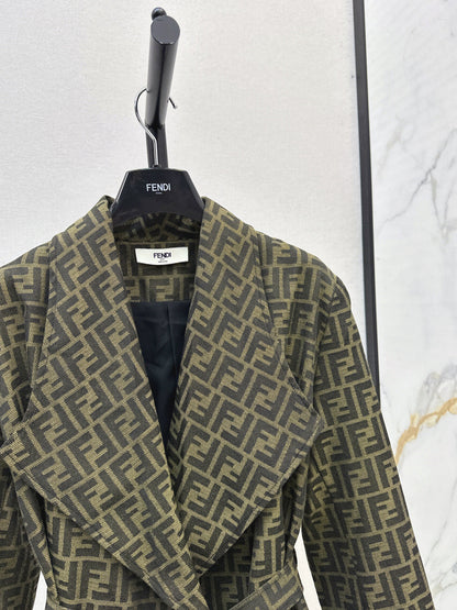 Fend New jacquard tie jacket