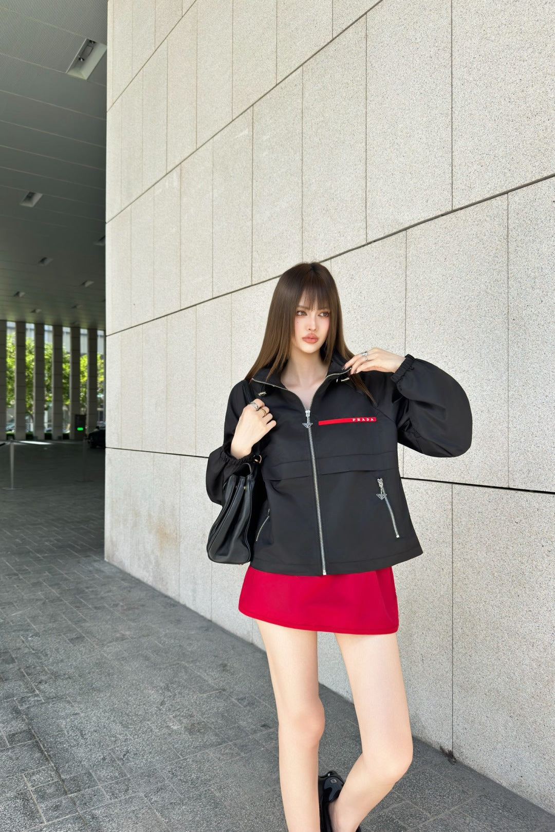 Pra New Red label letter jacket