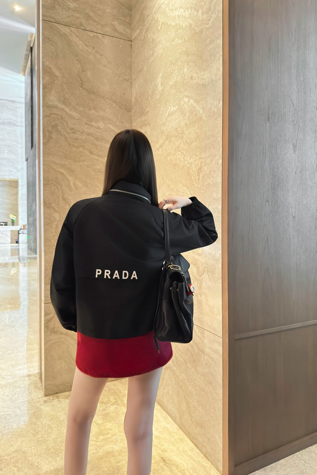 Pra New Red label letter jacket