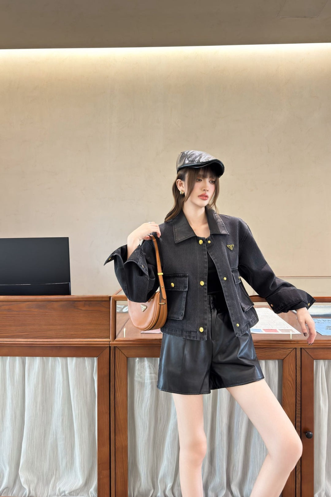 Pra New lapel denim jacket