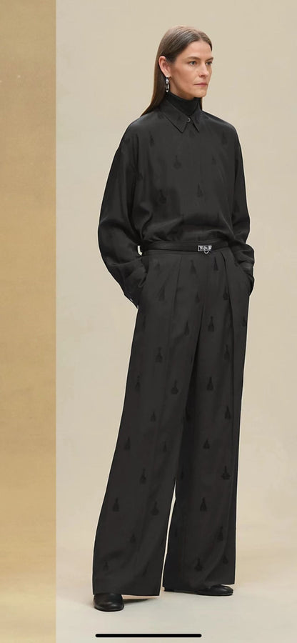 Herm New Silk wide-leg pants