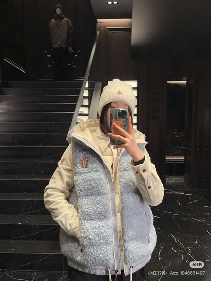 Monc New lambswool vest down jacket