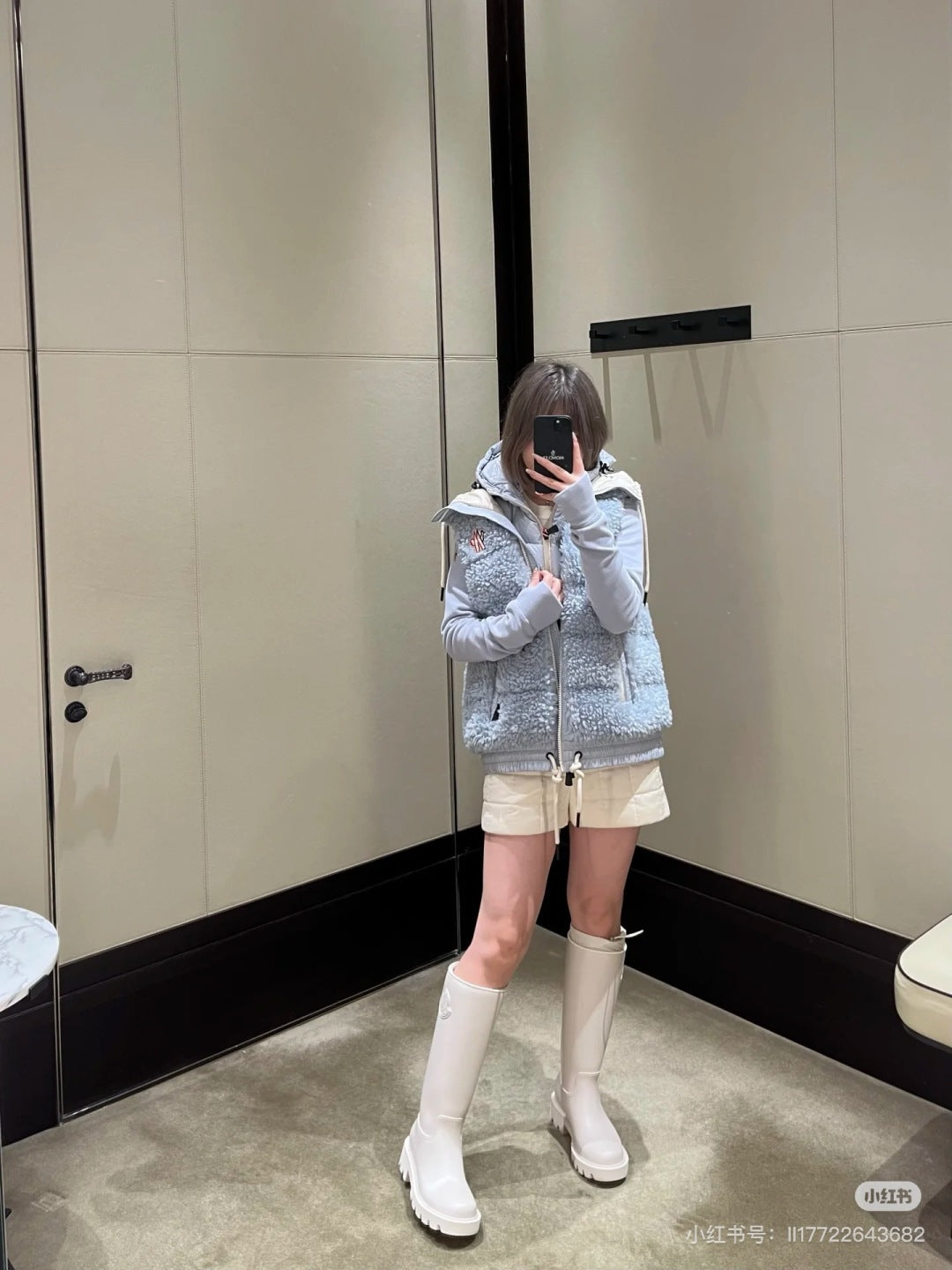 Monc New lambswool vest down jacket