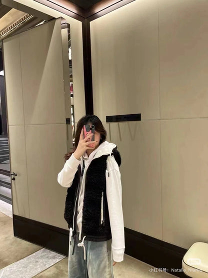 Monc New lambswool vest down jacket