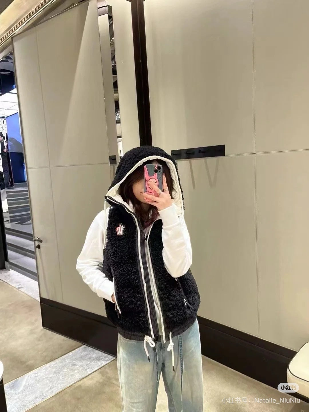 Monc New lambswool vest down jacket