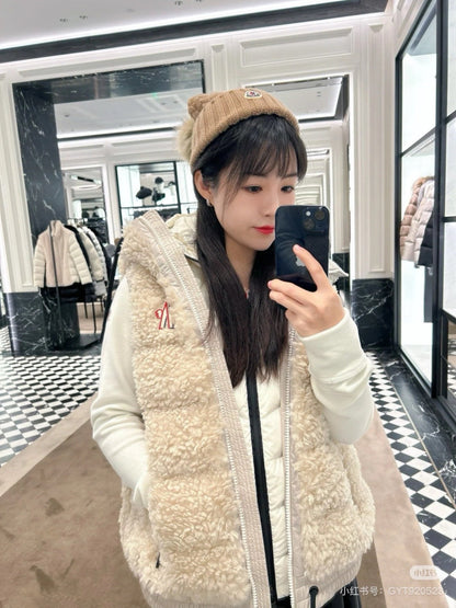 Monc New lambswool vest down jacket