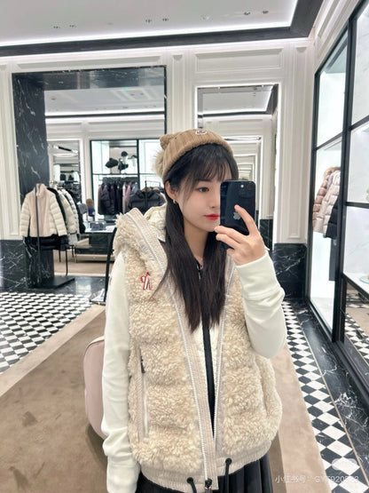 Monc New lambswool vest down jacket