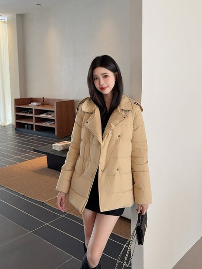 Bur New Double-breasted short down jacket