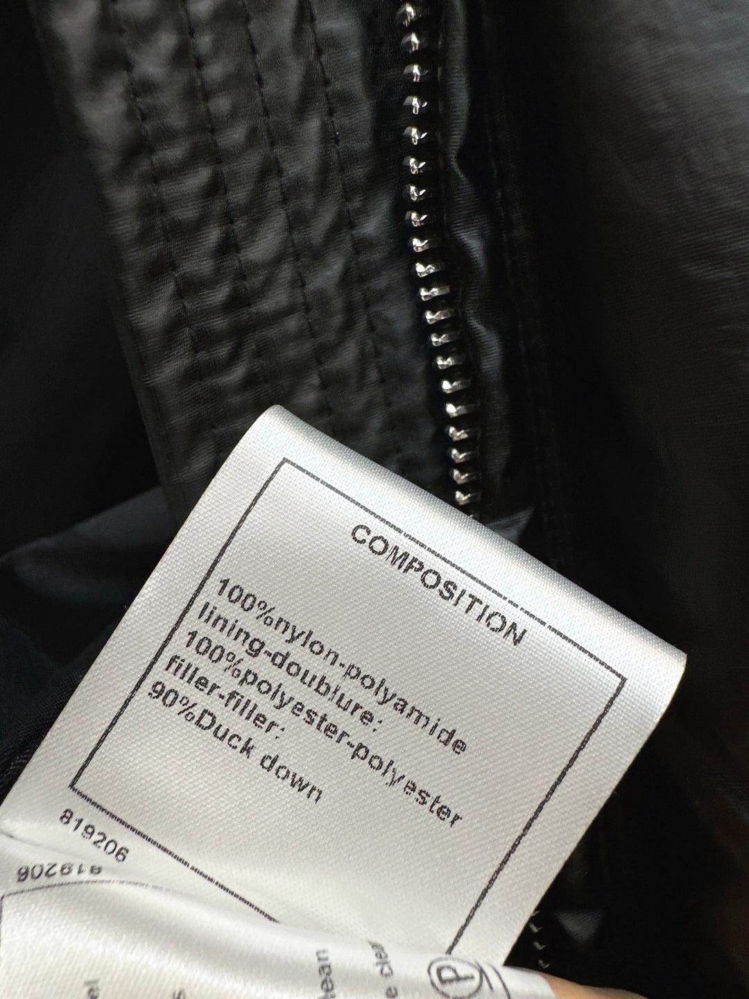 Chan New Patent leather hooded down jacket