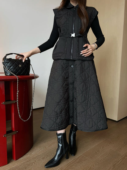 CD New Plaid long skirt