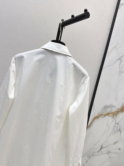 Chan New scarf-decorated shirt