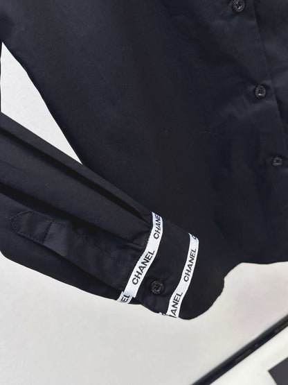 Chan New scarf-decorated shirt