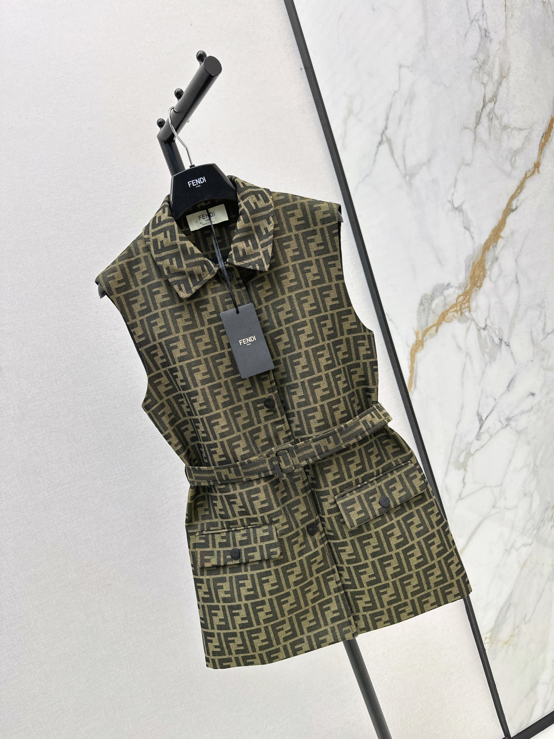 Fend New jacquard vest jacket