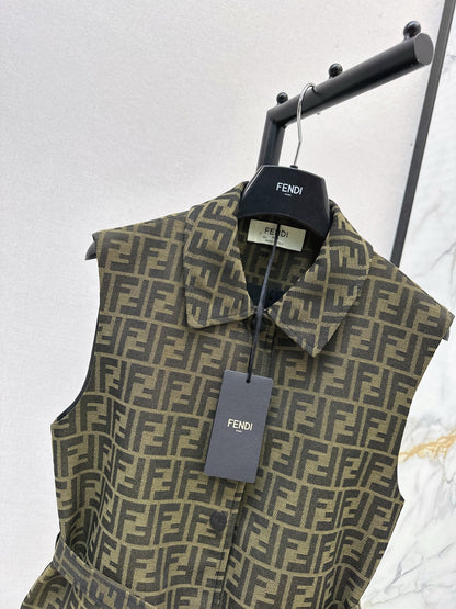 Fend New jacquard vest jacket