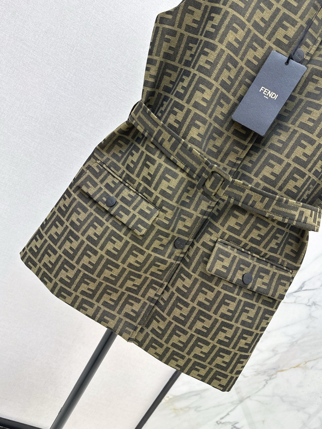 Fend New jacquard vest jacket