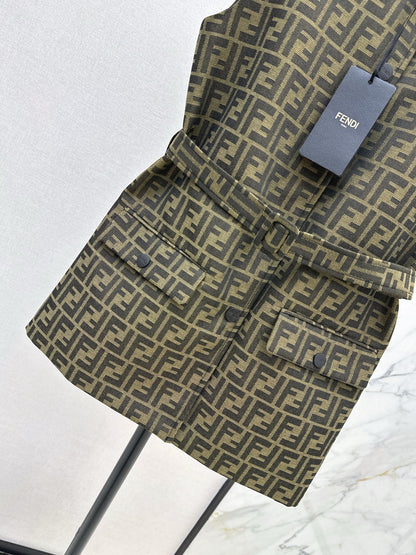 Fend New jacquard vest jacket