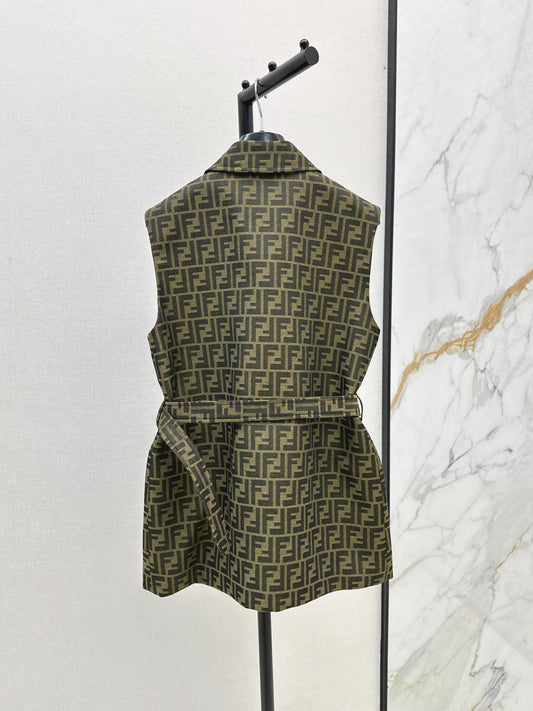 Fend New jacquard vest jacket