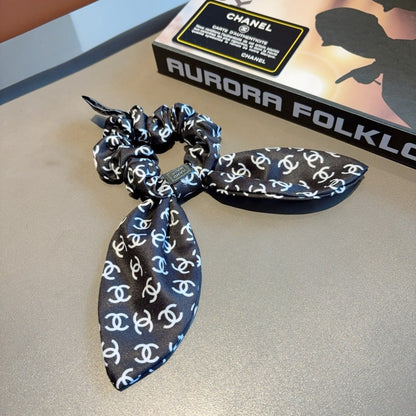 Chan Letter ribbon ponytail hair tie