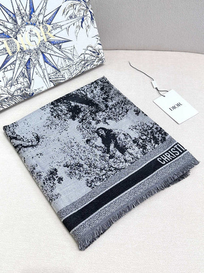 CD classic print scarf