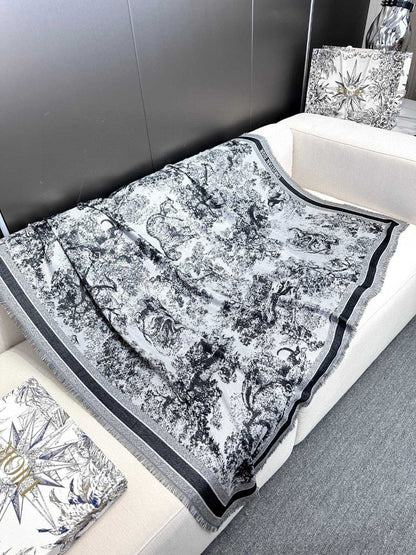 CD classic print scarf