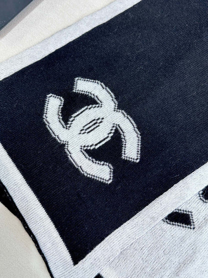 Chan High end knitted patchwork scarf