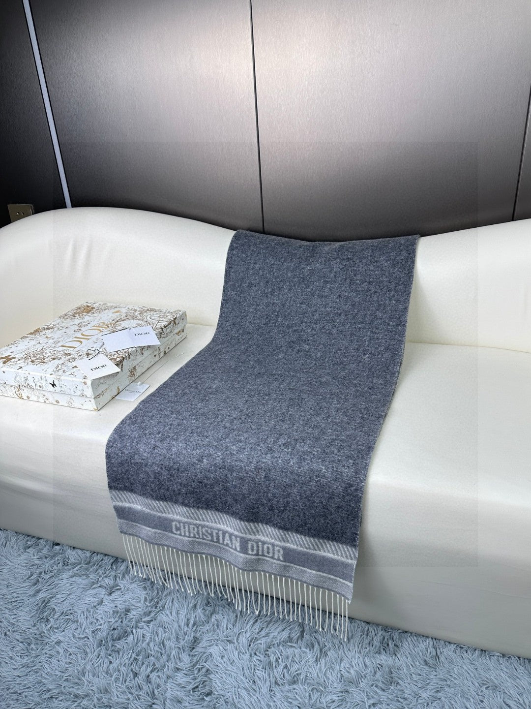 CD Classic printed double-sided cashmere scarf