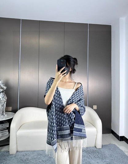 CD Classic printed double-sided cashmere scarf