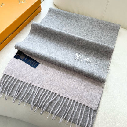 Louis classic striped plaid cashmere scarf