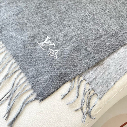 Louis classic striped plaid cashmere scarf