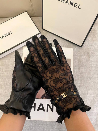 Chan Latest lace mesh fashion gloves