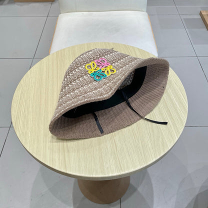 Loe autumn and winter striped knitted bucket hat