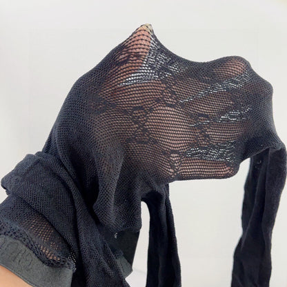 Small double G letter fishnet stockings